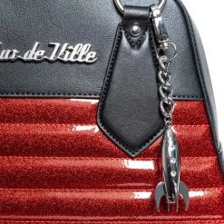 Lux De Ville Accessories Blast Off Tote Red Rum Sparkle