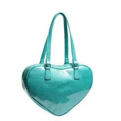 Lux De Ville Mermaid Blue Sparkle Sweet Heart Tote