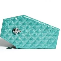 Lux De Ville Accessories Mermaid Blue Sparkle Coffin Clutch Wallet