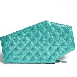 Lux De Ville Accessories Mermaid Blue Sparkle Coffin Clutch Wallet