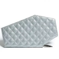 Lux De Ville Silver Sonic Sparkle Coffin Clutch Wallet Accessories