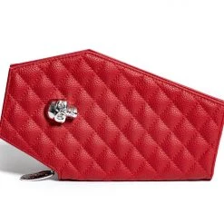 Lux De Ville Accessories Red Matte Coffin Clutch Wallet