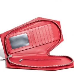 Lux De Ville Accessories Red Matte Coffin Clutch Wallet