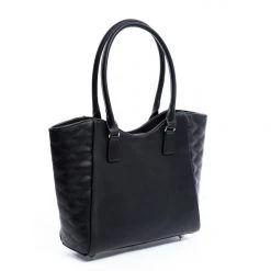 Lux De Ville Accessories Medium Stardust Tote Black With Pink Sparkle