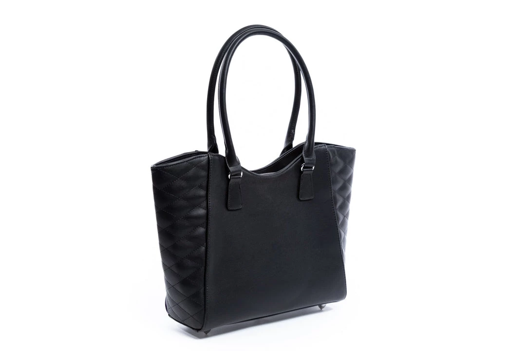 Lux De Ville Accessories Medium Stardust Tote Black With Pink Sparkle 4 Lux De Ville Accessories Medium Stardust Tote Black With Pink Sparkle