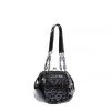 Lux De Ville Black Crinkle Patent Ahoy Mini Kiss Lock Accessories