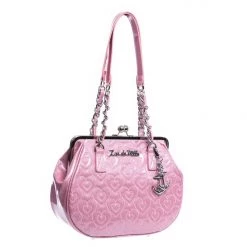 Lux De Ville Blush Pink Sparkle Ahoy Medium Kiss Lock Accessories