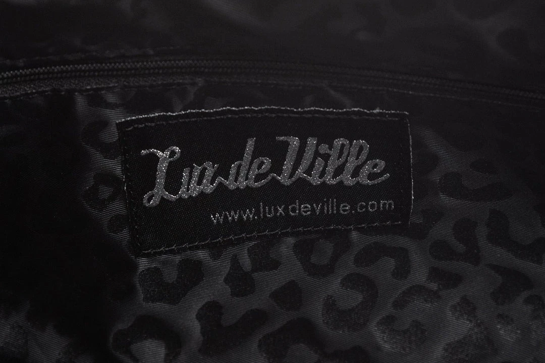Lux De Ville Accessories Medium Stardust Tote Black With Pink Sparkle 6 Lux De Ville Accessories Medium Stardust Tote Black With Pink Sparkle