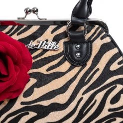 Lux De Ville Tiger Print Sin City Kiss Lock Purse Accessories
