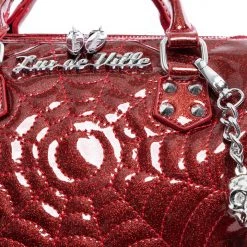 Lux De Ville Mini Maltese Tote Red Rum Sparkle Accessories