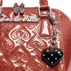 Lux De Ville Mini Lady Luck Tote Coral Sparkle Accessories