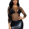 Leg Avenue Black Fishnet Top Gals