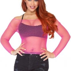 Leg Avenue Pink Fishnet Top