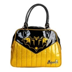 Sourpuss Nokturnal Bat Gold Bowler Accessories