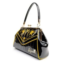 Sourpuss Nokturnal Bat Gold Kisslock Purse