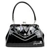 Sourpuss Nokturnal Bat Silver Kisslock Purse