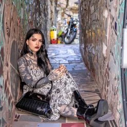 Sourpuss Shock Me Handbag Black Gals