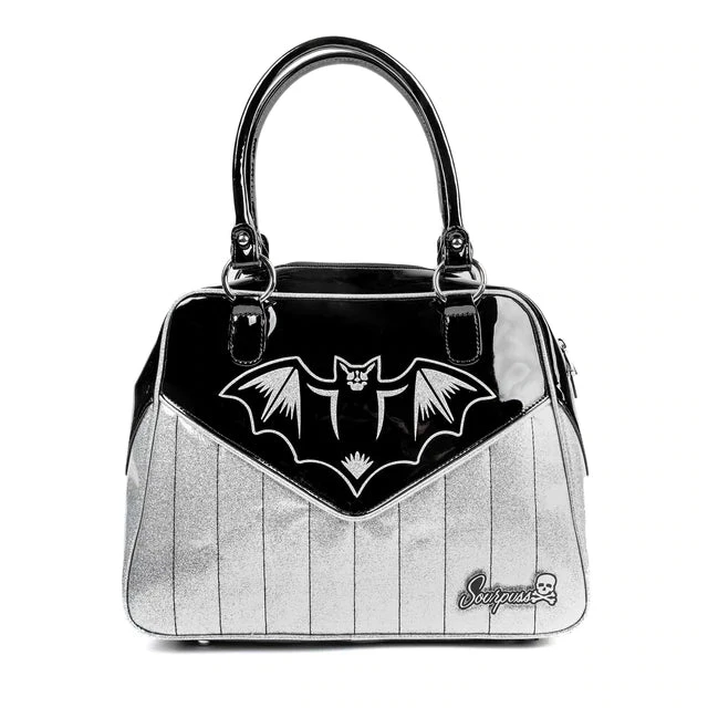 Sourpuss Accessories Nokturnal Bat Silver Bowler 10 Sourpuss Accessories Nokturnal Bat Silver Bowler