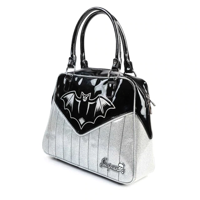 Sourpuss Accessories Nokturnal Bat Silver Bowler 5 Sourpuss Accessories Nokturnal Bat Silver Bowler