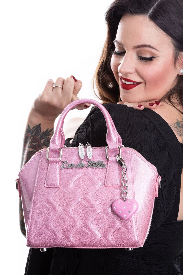 Lux De Ville Mini Lady Luck Tote Bashful Pink Blush Sparkle 3 Lux De Ville Mini Lady Luck Tote Bashful Pink Blush Sparkle
