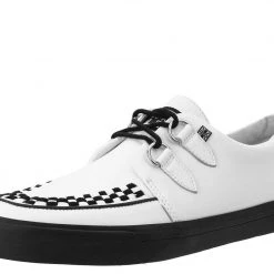 T.U.K. White Leather D-Ring VLK Creeper Sneaker Guys