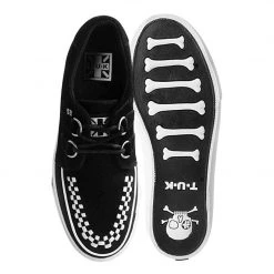 T.U.K. Black Suede D-Ring White Interlace VLK Sneaker