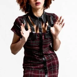 KillStar All Attitude Cut-Out Plaid Dress