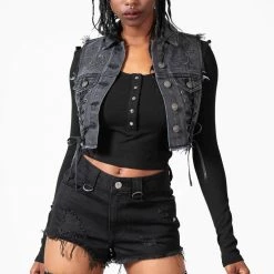 KillStar Gals Azalia Denim Vest