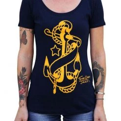 Black Market Art Company Anchor Scoop Neck Tee