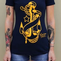 Black Market Art Company Anchor Scoop Neck Tee