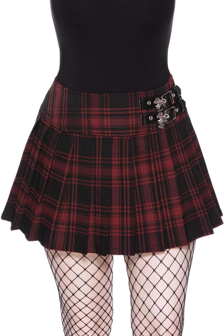 KillStar Red Plaid Bat Girl Mini Skirt Gals 4 KillStar Red Plaid Bat Girl Mini Skirt Gals