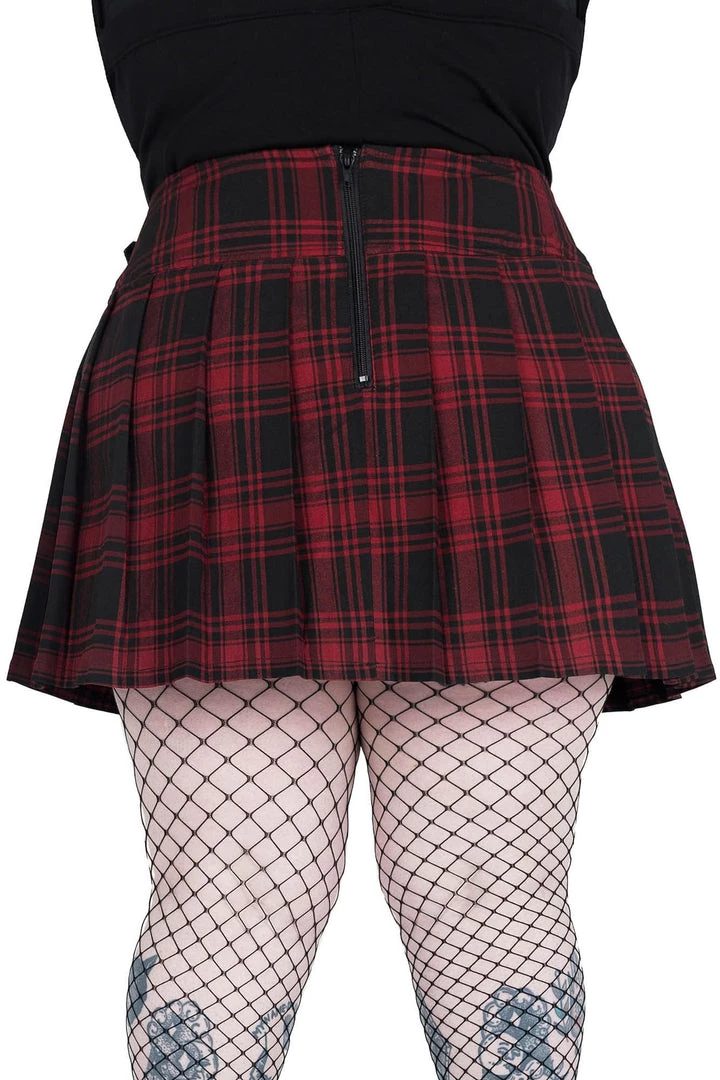 KillStar Red Plaid Bat Girl Mini Skirt Gals 6 KillStar Red Plaid Bat Girl Mini Skirt Gals