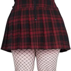 KillStar Red Plaid Bat Girl Mini Skirt Gals 11 KillStar Red Plaid Bat Girl Mini Skirt Gals