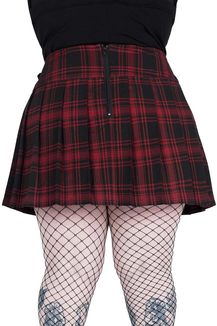 KillStar Red Plaid Bat Girl Mini Skirt Gals 5 KillStar Red Plaid Bat Girl Mini Skirt Gals