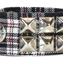 Funk Plus 2 Row Plaid Pyramid Stud Wristband (Various Colors) 8 Funk Plus 2 Row Plaid Pyramid Stud Wristband (Various Colors)