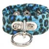 Funk Plus Accessories Blue Leopard Bondage Ring Wristband