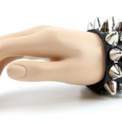 Funk Plus Accessories Two Row Tall British Cone Cone Stud Wristband