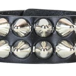 Funk Plus Accessories Two Row Tall British Cone Cone Stud Wristband