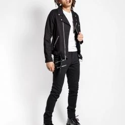 Tripp NYC Classic Black Moto Jacket (Only Size Medium Left!) Guys