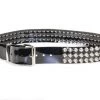 Funk Plus 3 Row British Tall Cone Stud Black Vegan Belt
