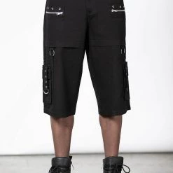 KillStar Bust Out Black Cargo Shorts Guys