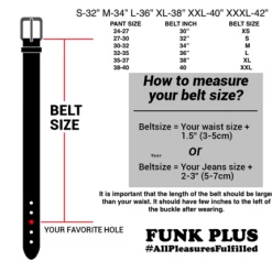Funk Plus Accessories Double Eyelet Leather Belt