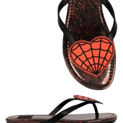 StrangeCvlt Betty Red Webbed Heart Sandal (Only Size 6 Left!)