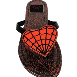 StrangeCvlt Betty Red Webbed Heart Sandal (Only Size 6 Left!)