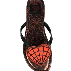 StrangeCvlt Betty Red Webbed Heart Sandal (Only Size 6 Left!)