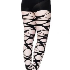 KillStar Gals Carved Up Slashed Tights