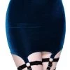 KillStar Cassandra Velvet Sapphire Blue Mini Skirt