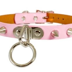 Funk Plus Gals Shiny Bubblegum Pink Spiked Choker