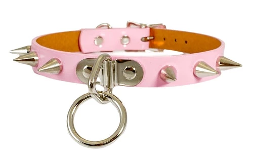 Funk Plus Gals Shiny Bubblegum Pink Spiked Choker 3 Funk Plus Gals Shiny Bubblegum Pink Spiked Choker