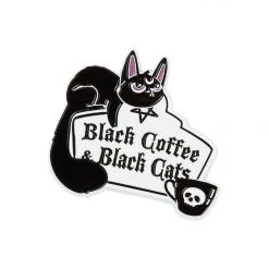 KillStar Patches Coffee & Black Cats Pin